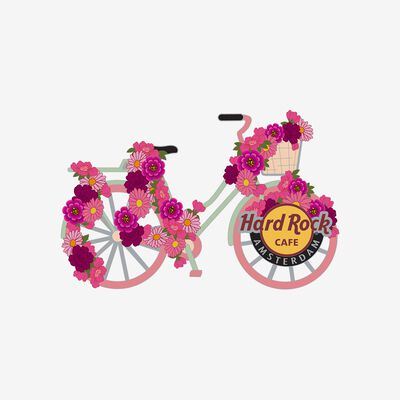 Collectible Amsterdam Flower Bike Pin